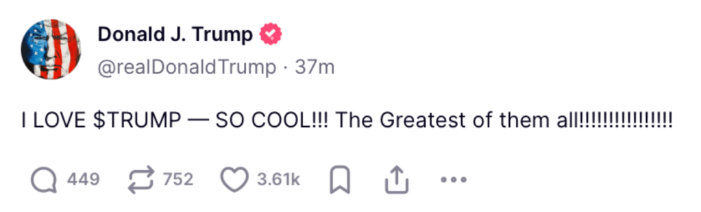 I LOVE $TRUMP -- SO COOL!!! The Greatest of them All!!!!!!!!!!!!!!!